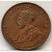 AUSTRALIA 1933/2 . ONE 1 PENNY . VARIETY . OVERDATE . PLANCHET FLAW